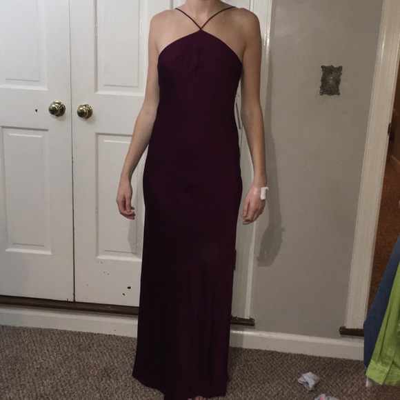 NWT $398 DKNY Stunning Long Dress Magenta 10 Tall - Picture 3 of 8